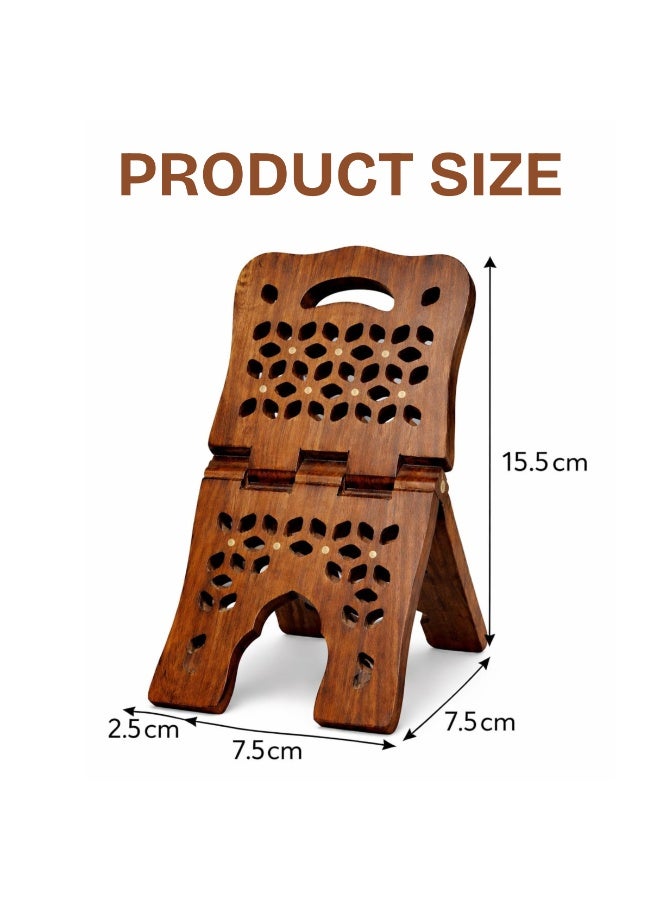 ARABIQO Wooden Quran Folding Stand (Rehal/Rahle) – Arabic Islamic Book Holder for Quran, Foldable Wooden Quran Stand for Ramadan, Salah & Daily Recitation, Home & Masjid Use (Medium) - Image 2